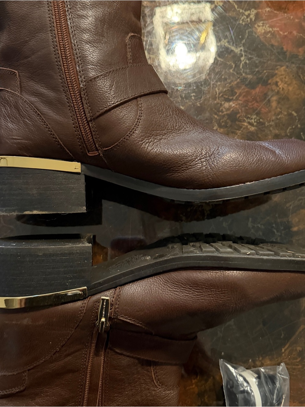 Vince Camuto moto style ankle boots never worn